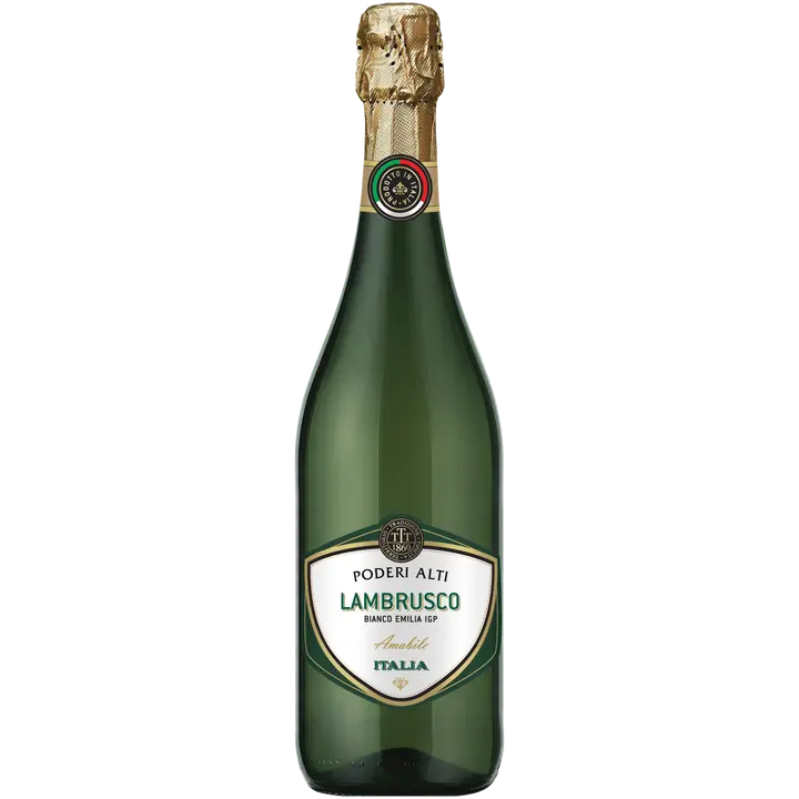 PODERI ALTI Lambrusco dell'Emilia IGT Bianco Amabile 7,5 til-% 0,75 l pullo|PODERI ALTI Lambrusco dell'Emilia IGT Bianco Amabile 7.5 vol% 0.75 升瓶