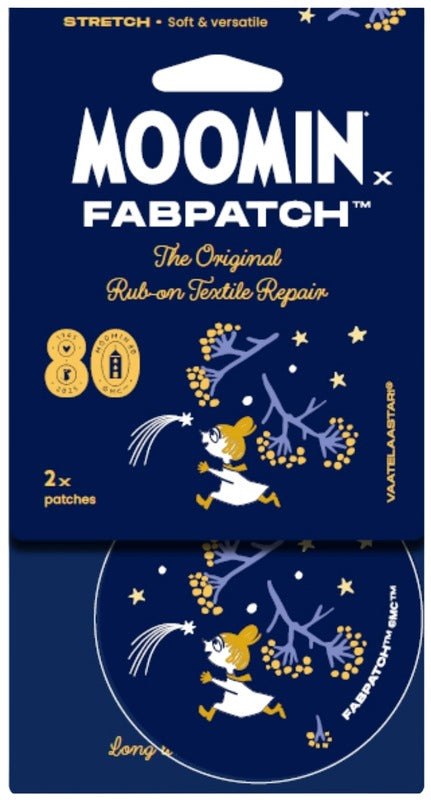 FabPatch 姆明 流星 衣物贴片 2 片,摩擦粘贴式织物修补贴
