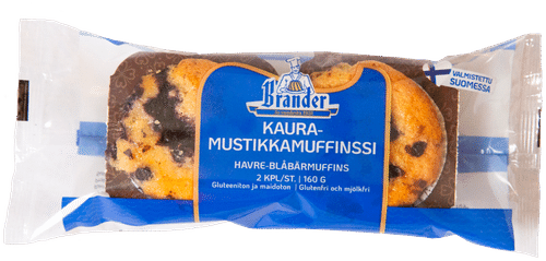 Brander kaura-mustikkamuffinssi gton 2kpl/160g|Brander 燕麦蓝莓马芬 2块/160克