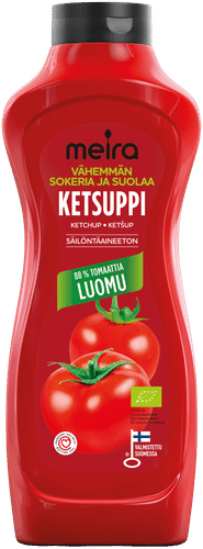 Meira 有机番茄酱 低糖低盐 900g|Meira Luomu ketsuppi vähemmän sokeria ja suolaa 900g