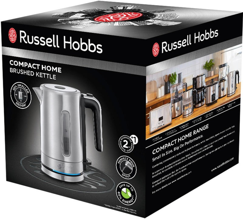 Russell Hobbs Compact Home 不锈钢电水壶|Russell Hobbs Compact Home teräksinen vedenkeitin