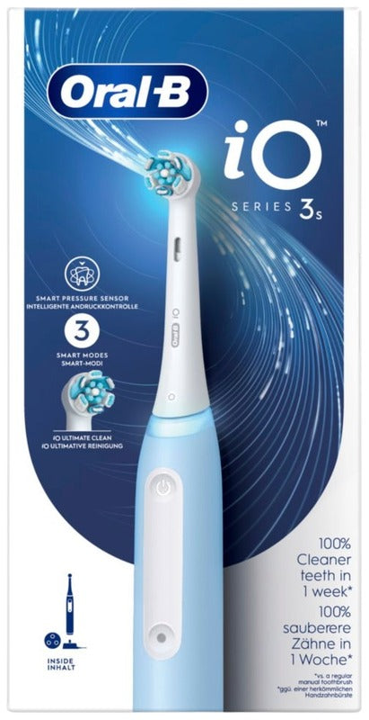 Oral-B iO3 Clean& Gum Care Ice Blue电动牙刷+简易刷头收纳架|Oral-B iO3 Clean& Gum Care Ice Blue sähköhammasharja + simple Refill holder