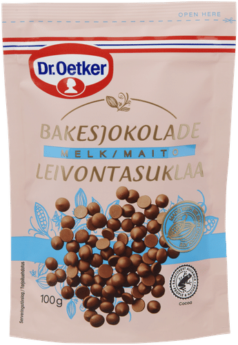 Dr. Oetker Maitosuklaanappi leivontaan 100g|Dr. Oetker 烘焙用牛奶巧克力豆 100g