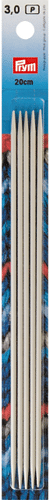 Prym 铝制编织针 20厘米 灰色 5支/包|Prym Sukkapuikko alumiini 20 cm harmaa 5 kpl/pakkaus