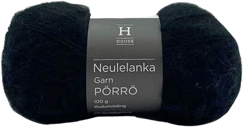 House lanka mohair-villa-akryyli Pörrö 100 g Black 217
