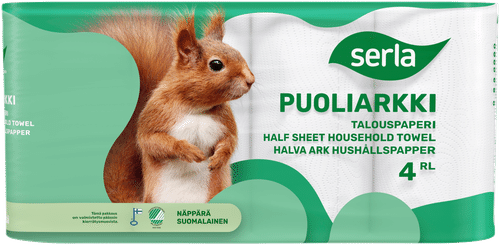 Serla 半张厨房纸巾4卷白色