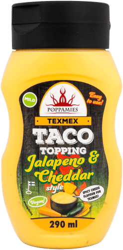 Poppamies 墨西哥塔可酱 墨西哥辣椒切达风味 290ml|Poppamies Texmex Taco Topping Jalapeno & Cheddar Style maustekastike 290ml