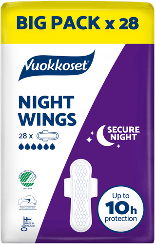 Vuokkoset 28片大包装夜用护翼