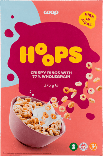 Coop Hoops täysjyvärinkulat 375 g|Coop 全麦圈 375 g