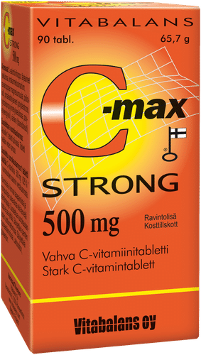 Vitabalans C-max Strong 500毫克90片,高含量维生素C片,Vitabalans