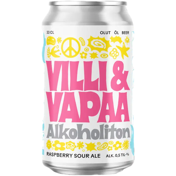 Fiskarsin Panimo Villi ja Vapaa Raspberry Sour Ale 0,5% 33cl tölkki|Fiskarsin Panimo 野生免费覆盆子酸麦尔饮料 0.5% 33cl 罐装
