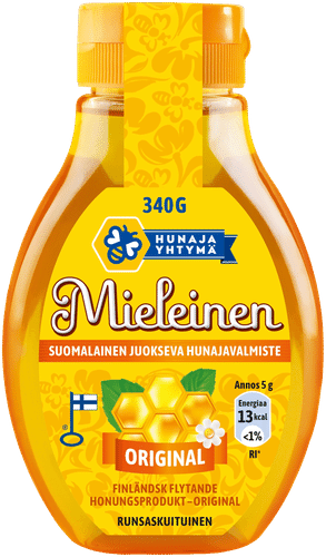 Mieleinen suomalainen juokseva hunajavalmiste original 340g|Mieleinen 芬兰流动蜂蜜原味 340g