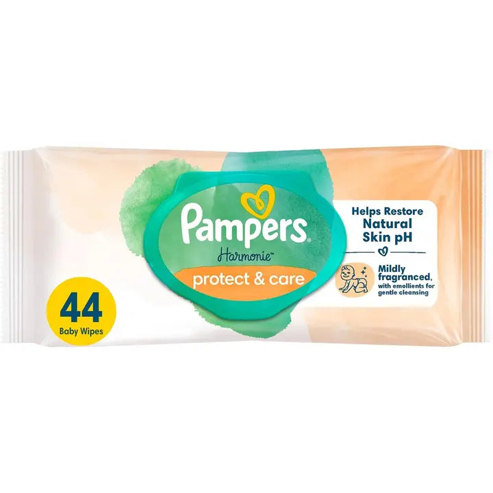 Pampers Harmonie protect & care 44kpl puhdistuspyyhe|Pampers Harmonie 保护护理 44 片清洁巾