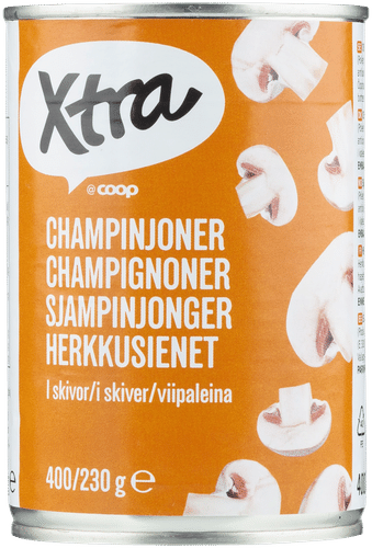 Xtra herkkusieniä viipaleina 400/230g