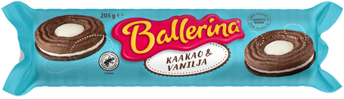 Kantolan 芭蕾娜可可香草夹心饼干 205g|Kantolan Ballerina kaakao ja vanilja täytekeksi 205g