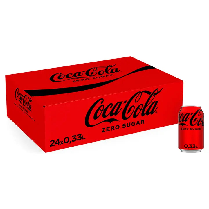 24-pack Coca-Cola Zero Sugar virvoitusjuoma tölkki 0,33 L|Coca-Cola 24 罐装可口可乐零糖软饮料罐 0,33 L