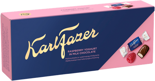 Fazer 卡尔·法泽覆盆子酸奶巧克力糖 250g|Karl Fazer vadelmajogurtti suklaakonvehteja 250g