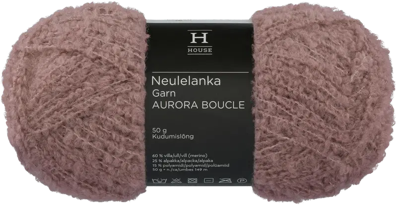 House 线 Aurora 圈圈纱 50克 干玫瑰 12180|House lanka Aurora boucle 50 g drid rose 12180