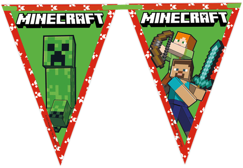 Decorata Party Minecraft FSC 纸质三角旗横幅