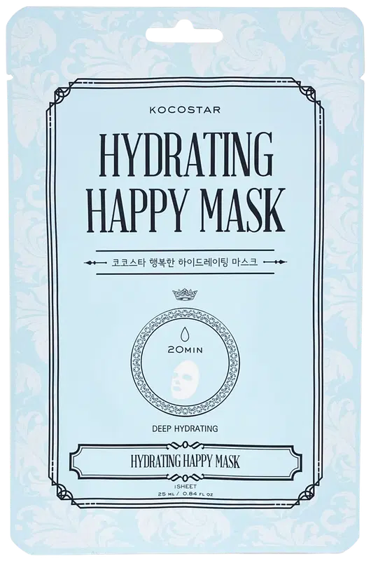 Kocostar Hydrating Happy Mask 保湿面膜 1 kpl|KOCOSTAR Hydrating Happy Mask kosteuttava kangasnaamio 1 kpl