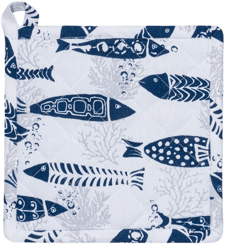 House 锅垫 Fishes 22x22厘米 蓝/白