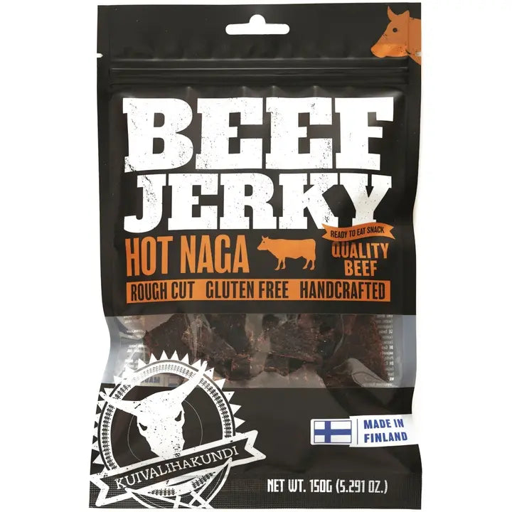 Kuivalihakundi Beef Jerky Hot naga 150g-Beef Jerky 干哈昆迪牛肉干热纳迦 150g
