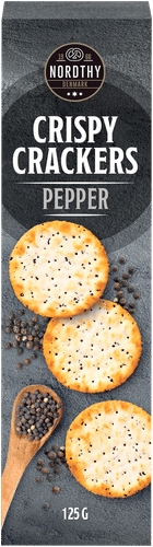 Nordthy Crispy Crackers Pepper 125g|NORDTHY 脆饼干 胡椒味 125g
