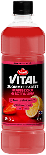 Marli Vital Sokeriton Mansikka-sitruuna juomatiiviste 1+5 0,5 L