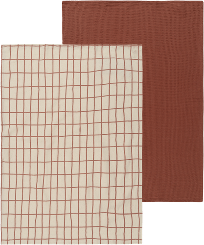 House 丰收主题厨房毛巾 50 x 70厘米 棕色 2条 PatternLab