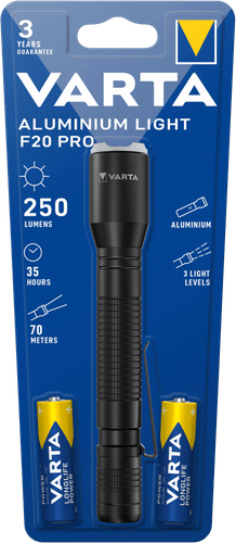 Varta 铝制手电筒 F20 含2节AA电池