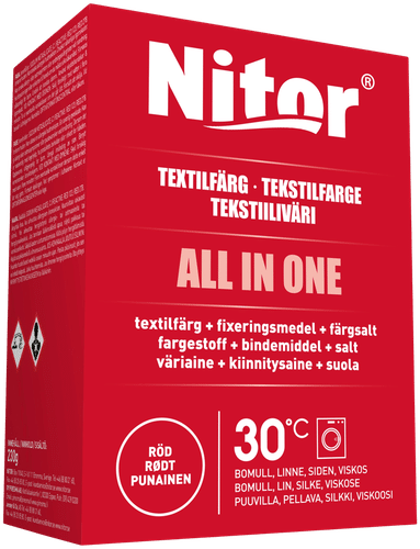 Nitor Tekstiiliväri All in one 230g punainen