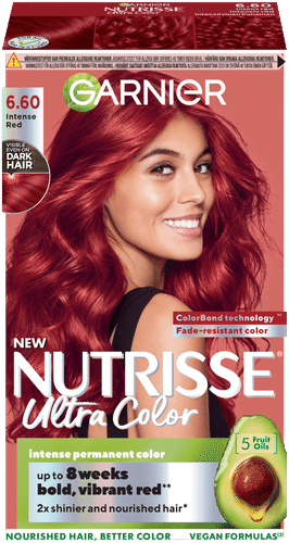 Garnier Nutrisse 6.60 超色 浓烈红色持久染发剂 1件