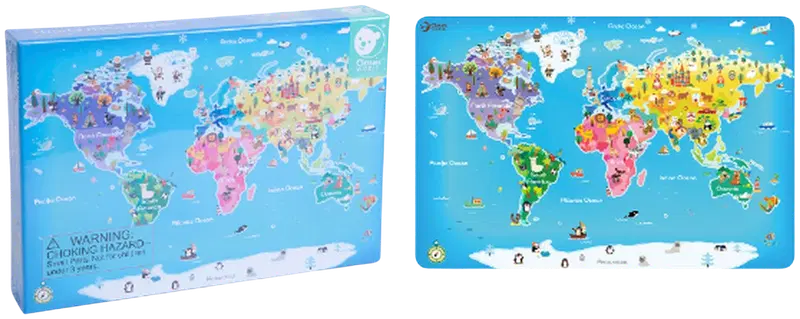 Ei merkkiä 世界地图拼图 48片|Maailman kartta palapeli 48 palaa