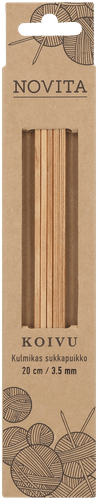 Novita 桦木棱角袜针20cm - 3.5mm