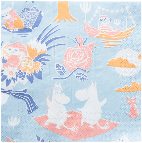 Moomin Taikamuumi vaaleansininen lautasliina 20kpl/33cm