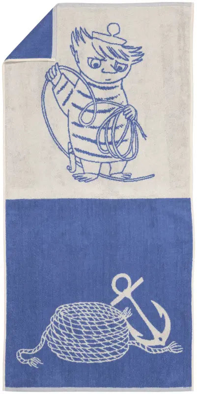 Moomin Arabia 姆明浴巾 70x140cm 图蒂基 蓝 GOTS|Moomin Arabia Muumi kylpypyyhe 70x140cm Tuu-Tikki sininen GOTS