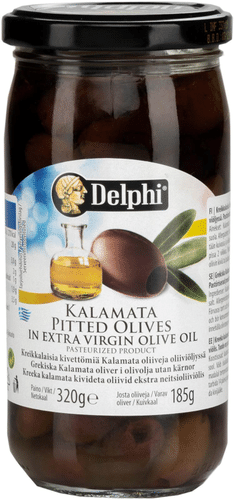 Delphi 340/185g 去核卡拉马塔橄榄橄榄油浸
