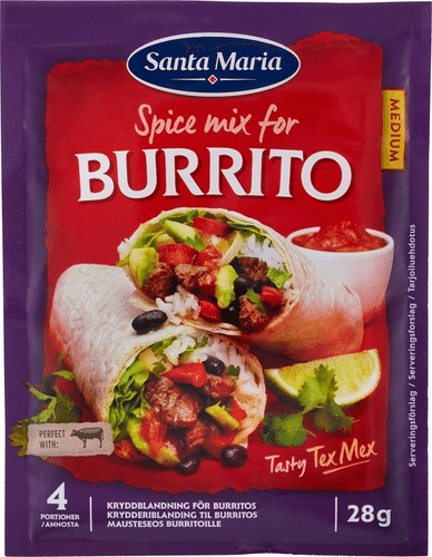 Santa Maria 墨西哥卷饼香料混合调味料 28 g|Santa Maria Burrito Spice Mix mausteseos 28 g