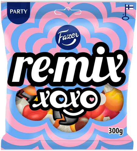 Fazer Remix XOXO 糖果袋 300g|Fazer Remix XOXO karkkipussi 300g