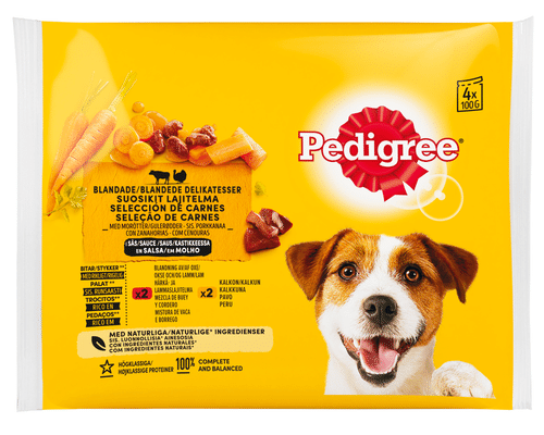 Pedigree 宝路 4x100克 成猫酱汁混合包