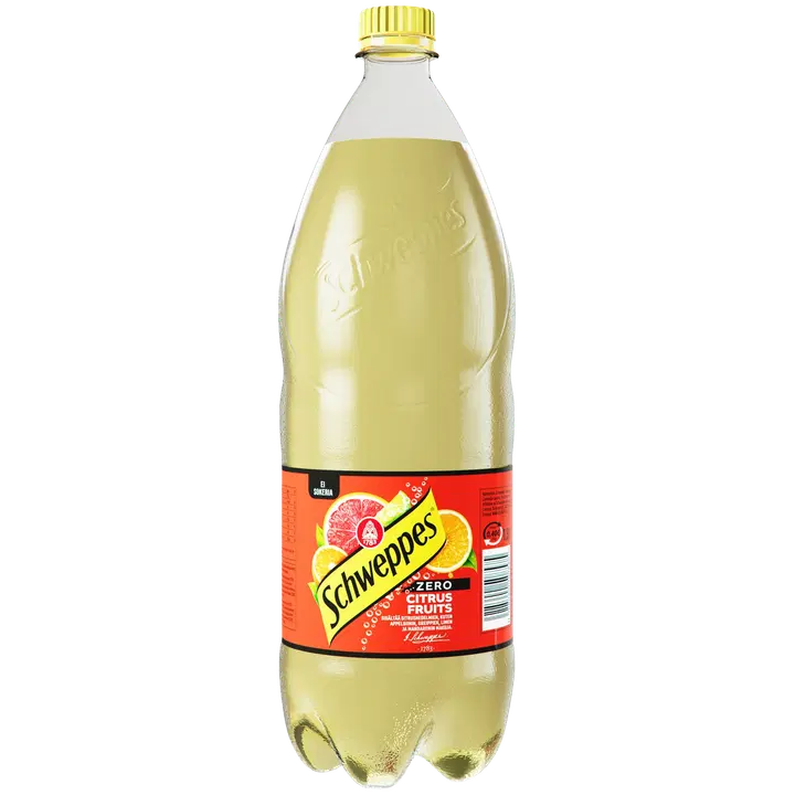 Schweppes Citrus Fruits Zero virvoitusjuoma PET 1,5 L|Schweppes 柑橘类水果零软饮料 PET 1,5 L