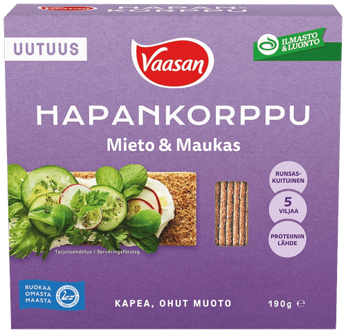Vaasan 酸面包脆饼 温和美味 190g|Vaasan Hapankorppu Mieto & Maukas 190g