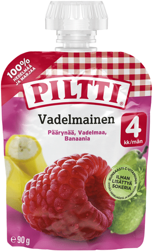 Piltti 90克覆盆子水果泥 4个月份装