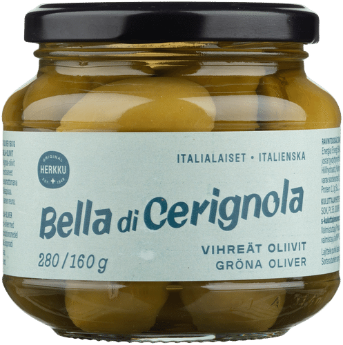 Herkku 意大利绿橄榄(Bella di Cerignola)280g/160g