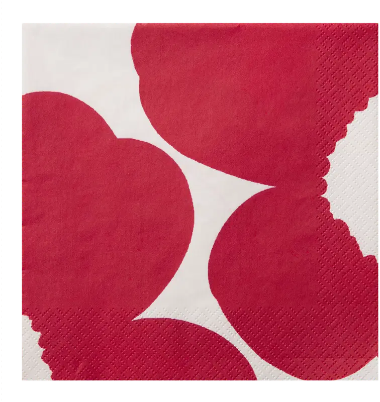 Marimekko Iso Unikko酒红色餐巾纸20张/24厘米|Marimekko Iso Unikko viininpunainen lautasliina 20kpl/24cm