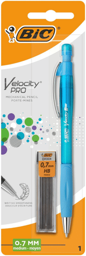 BIC Velocity Pro lyijytäytekynä 0,7 + täyttölyijyt 12kpl lajitelma