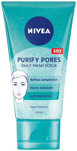 NIVEA 150毫升毛孔净化每日洁面磨砂凝胶|NIVEA 150ml Purify Pores Daily Wash Scrub -puhdistusgeeli