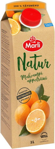 Marli Natur Makeampi appelsiinitäysmehu 100% 1 L