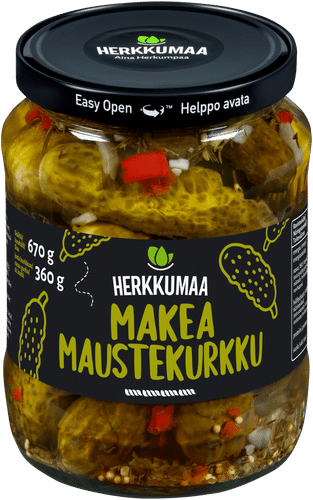 Herkkumaa Makea maustekurkku 670/360 g