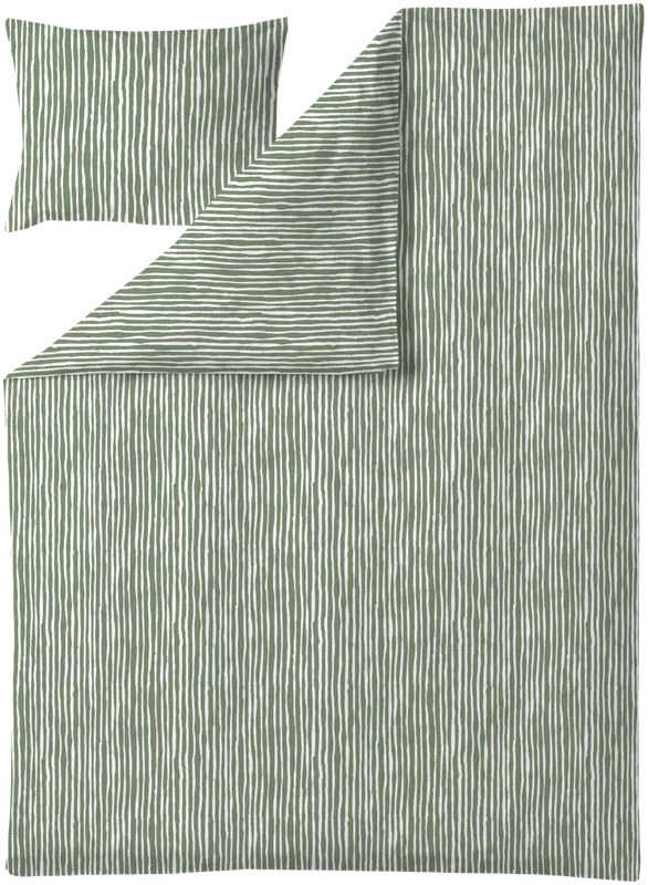 Finlayson 被套套装 Tiuhta 150X210+50X60 绿白|Finlayson pussilakanasetti Tiuhta 150X210+50X60 vihreä-valkoinen